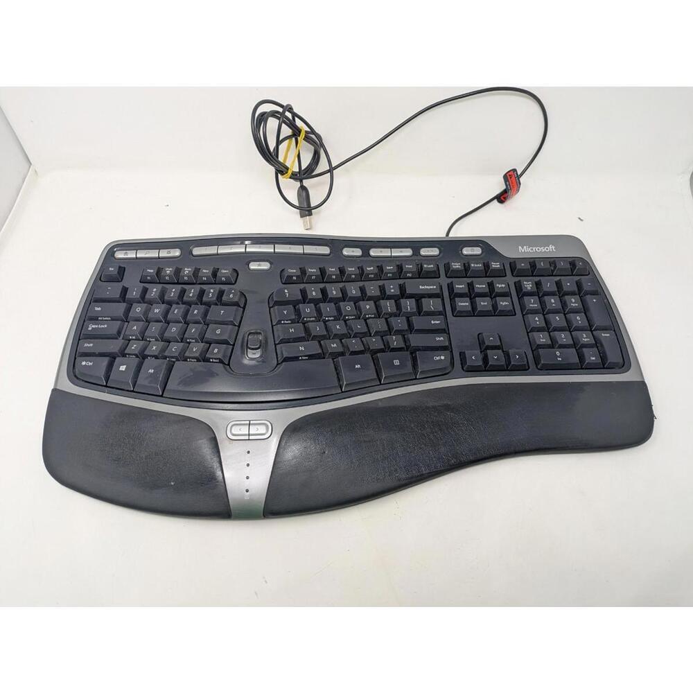 Microsoft Natural Ergonomic 4000 Wired 1048 Keyboard KU-0462 Tested Working